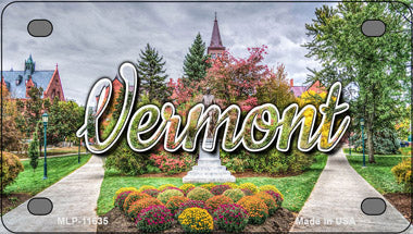 Vermont State Building Novelty Mini Metal License Plate Tag