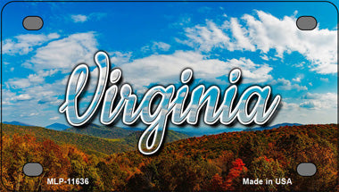 Virginia Mountain Range Novelty Mini Metal License Plate Tag
