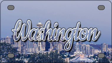 Washington Space Needle Novelty Mini Metal License Plate Tag