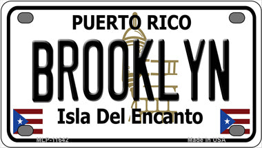 Brooklyn Puerto Rico Novelty Mini Metal License Plate Tag