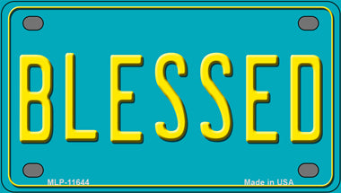 Blessed Novelty Mini Metal License Plate Tag