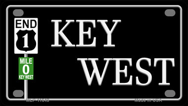 Key West Highway Novelty Mini Metal License Plate Tag