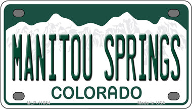 Manitou Springs Colorado Novelty Mini Metal License Plate Tag