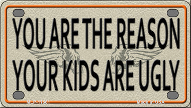 You Are The Reason Novelty Mini Metal License Plate Tag