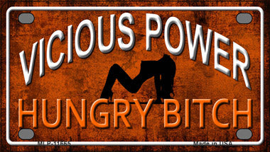 Vicious Power Novelty Mini Metal License Plate Tag