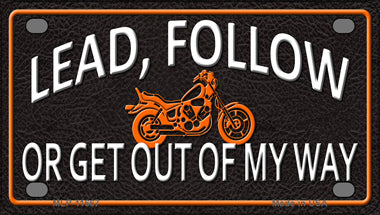 Lead Follow Novelty Mini Metal License Plate Tag