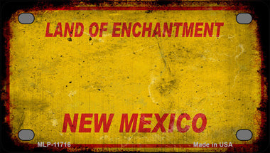 New Mexico Rusty Blank Novelty Mini Metal License Plate Tag