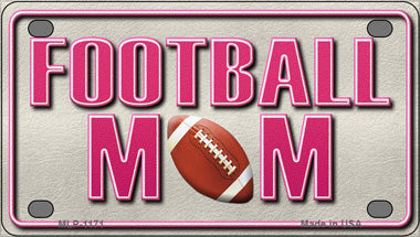 Football Mom Novelty Mini Metal License Plate Tag