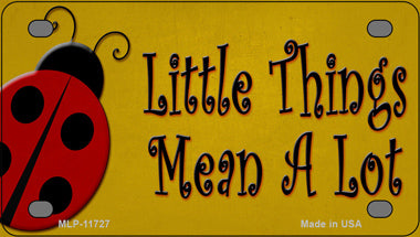 Little Things Mean A Lot Novelty Mini Metal License Plate Tag