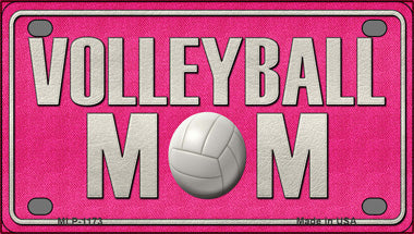 Volleyball Mom Novelty Mini Metal License Plate Tag