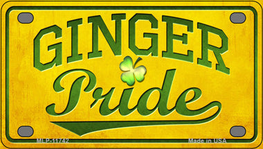 Ginger Pride Novelty Mini Metal License Plate Tag