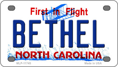 Bethel North Carolina Novelty Mini Metal License Plate Tag