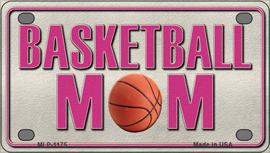 Basketball Mom Novelty Mini Metal License Plate Tag