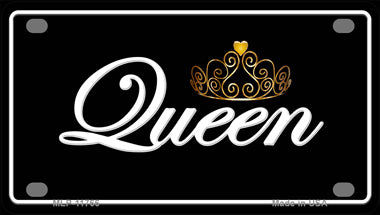 Queen Novelty Mini Metal License Plate Tag