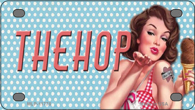 The Hop Vintage Pinup Novelty Mini Metal License Plate Tag