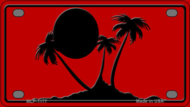 Island Palms Novelty Mini Metal License Plate Tag