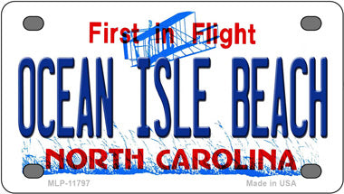 Ocean Isle Beach North Carolina Novelty Mini Metal License Plate Tag