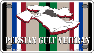 Persian Gulf Veteran Novelty Mini Metal License Plate Tag