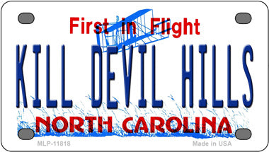 Kill Devil Hills North Carolina Novelty Mini Metal License Plate Tag