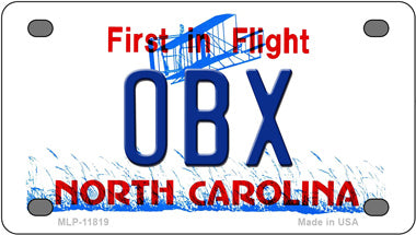 OBX North Carolina Novelty Mini Metal License Plate Tag