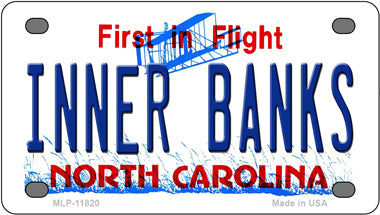 Inner Banks North Carolina Novelty Mini Metal License Plate Tag