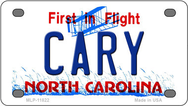 Cary North Carolina Novelty Mini Metal License Plate Tag