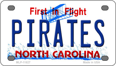 Pirates North Carolina Novelty Mini Metal License Plate Tag