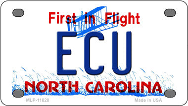 ECU North Carolina Novelty Mini Metal License Plate Tag