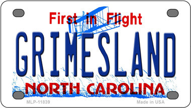 Grimesland North Carolina Novelty Mini Metal License Plate Tag