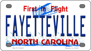 Fayetteville North Carolina Novelty Mini Metal License Plate Tag
