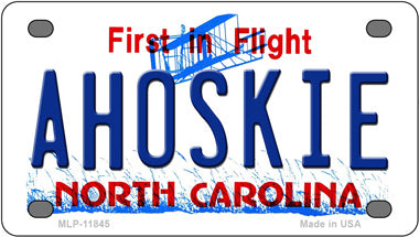 Ahoskie North Carolina Novelty Mini Metal License Plate Tag