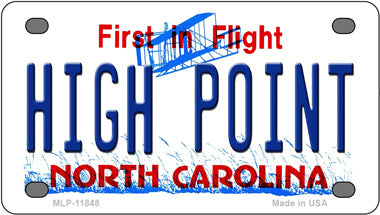 High Point North Carolina Novelty Mini Metal License Plate Tag