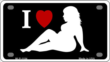 Full Figured Women Novelty Mini Metal License Plate Tag
