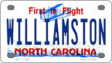 Williamston North Carolina Novelty Mini Metal License Plate Tag