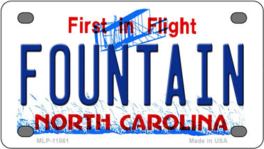 Fountain North Carolina Novelty Mini Metal License Plate Tag