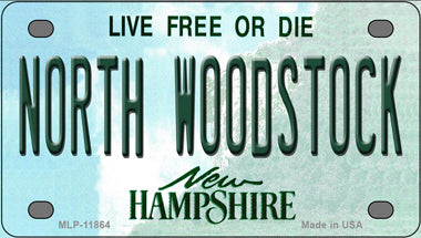 North Woodstock New Hampshire Novelty Mini Metal License Plate Tag
