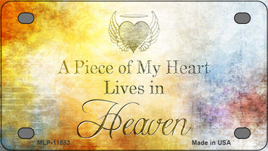 Lives In Heaven Novelty Mini Metal License Plate Tag
