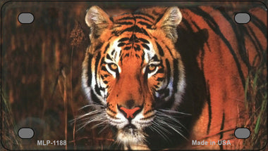 Tiger Novelty Mini Metal License Plate Tag