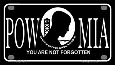 POW-MIA Novelty Mini Metal License Plate Tag