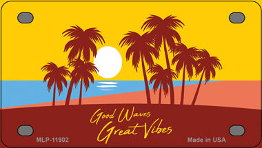 Good Waves Great Novelty Mini Metal License Plate Tag