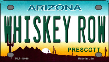 Whiskey Row Arizona Novelty Mini Metal License Plate Tag