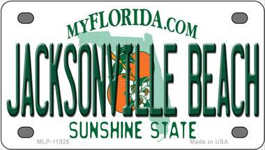 Florida Jacksonville Beach Novelty Mini Metal License Plate Tag