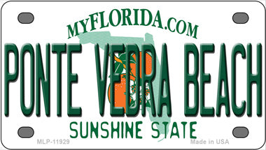 Florida Ponte Vedra Beach Novelty Mini Metal License Plate Tag