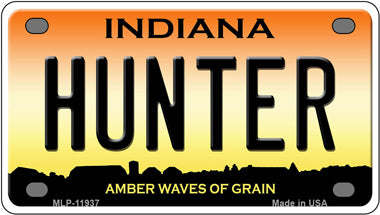 Hunter Indiana Novelty Mini Metal License Plate Tag
