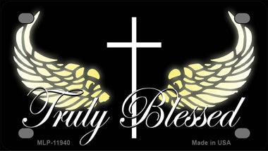 Truly Blessed Novelty Mini Metal License Plate Tag