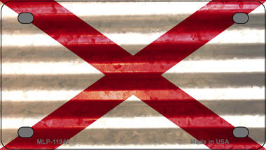 Alabama Corrugated Flag Novelty Mini Metal License Plate Tag