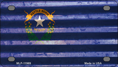 Nevada Corrugated Flag Novelty Mini Metal License Plate Tag