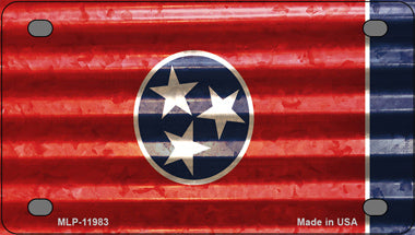 Tennessee Corrugated Flag Novelty Mini Metal License Plate Tag