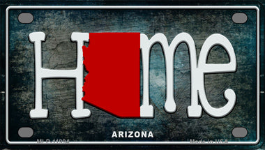 Arizona Home State Outline Novelty Mini Metal License Plate Tag