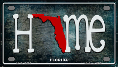 Florida Home State Outline Novelty Mini Metal License Plate Tag